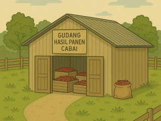 Gudang hasil panen cabai daerah rengel tuban